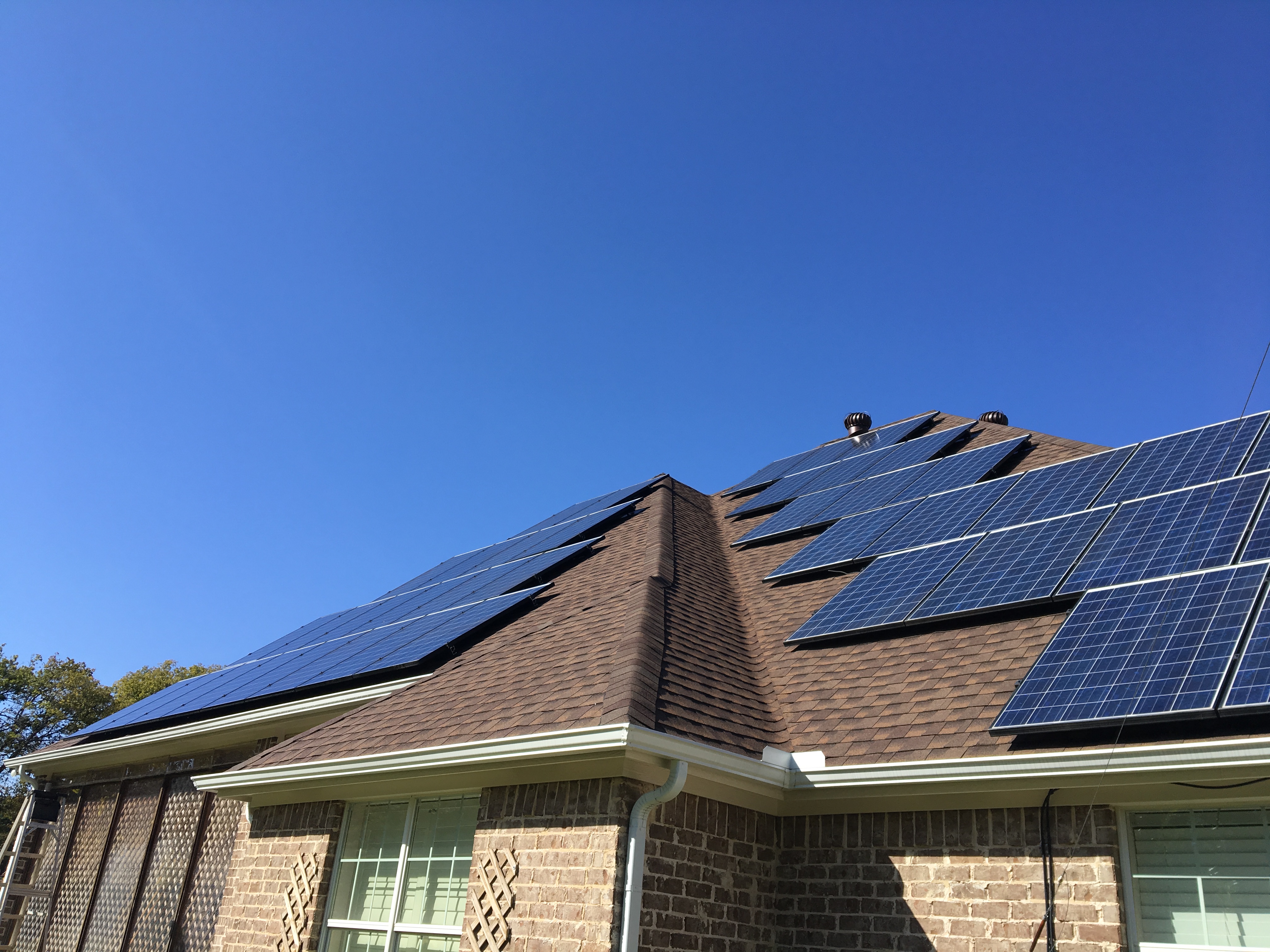 Solar array on roof